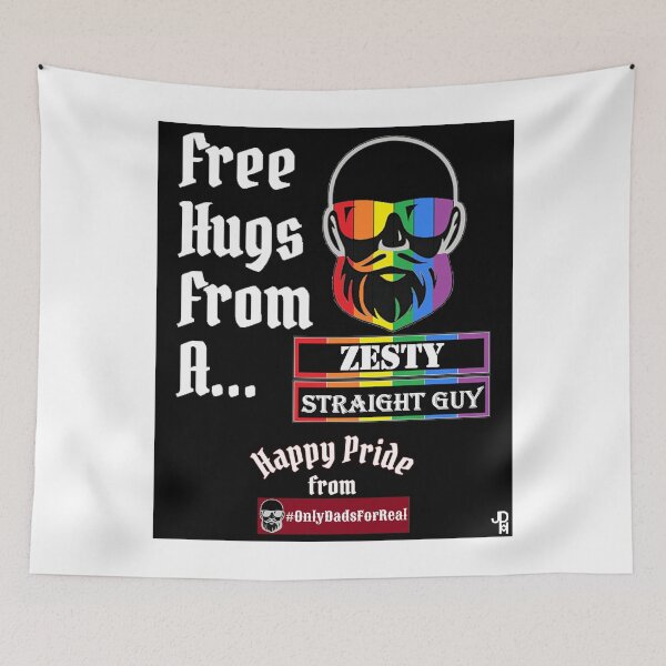Item preview, Free Hugs Zesty Straight Guy (Black) *More Colors Available in Collection designed and sold by OnlyDadsForReal.
