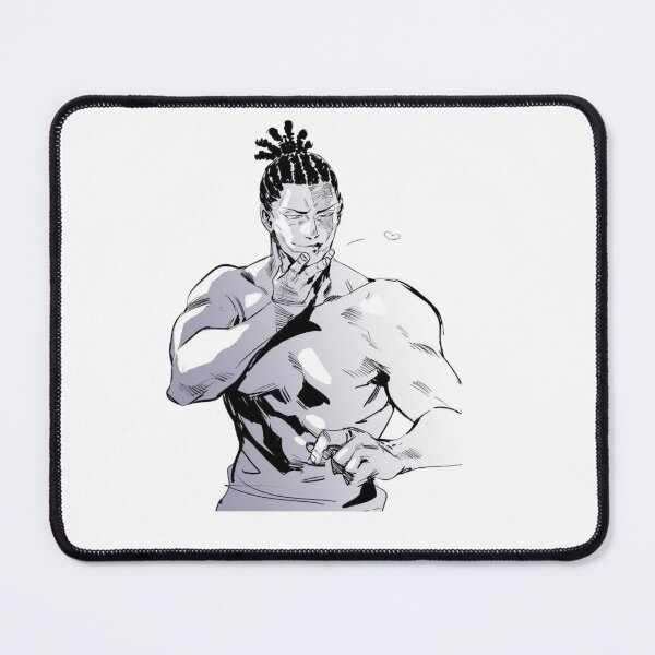 Item preview, Muscular Gym Warrior Touching His Chin and Blowing a Small Floating Heart designed and sold by JohnnyFive8.