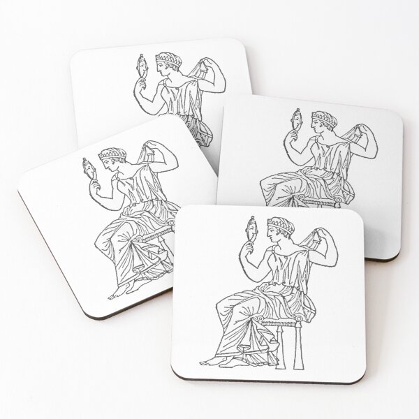 Item preview, Woman with Mirror, Goddess, Greek Goddess Drawing designed and sold by HawthorneFlame.