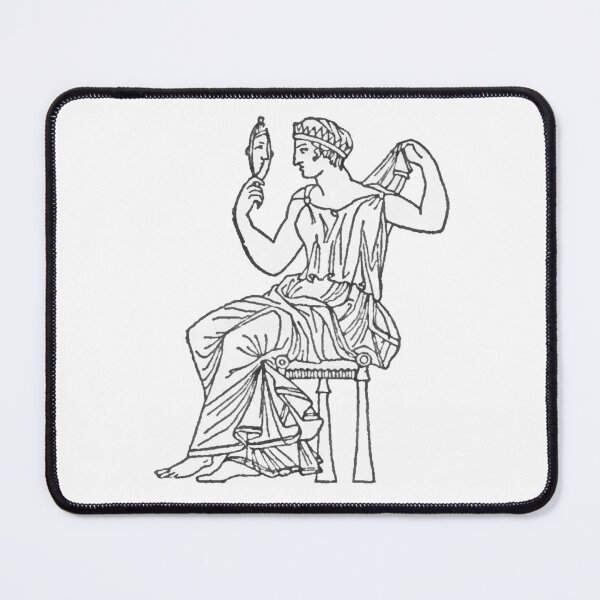 Item preview, Woman with Mirror, Goddess, Greek Goddess Drawing designed and sold by HawthorneFlame.