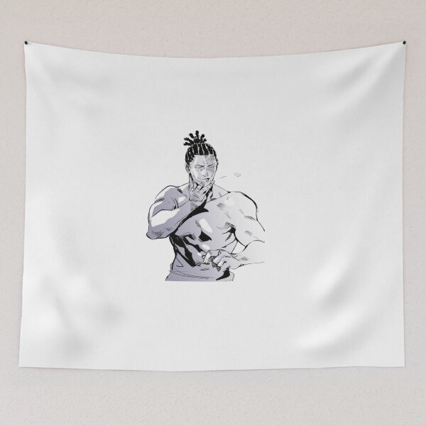 Item preview, Muscular Gym Warrior Touching His Chin and Blowing a Small Floating Heart designed and sold by JohnnyFive8.