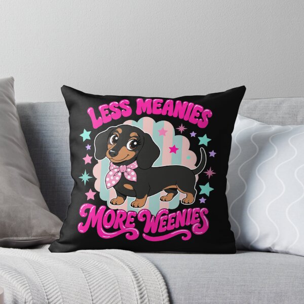 Item preview, Less Meanies More Weenies Funny Preppy Dachshund Dog designed and sold by FreshVibe Prints.