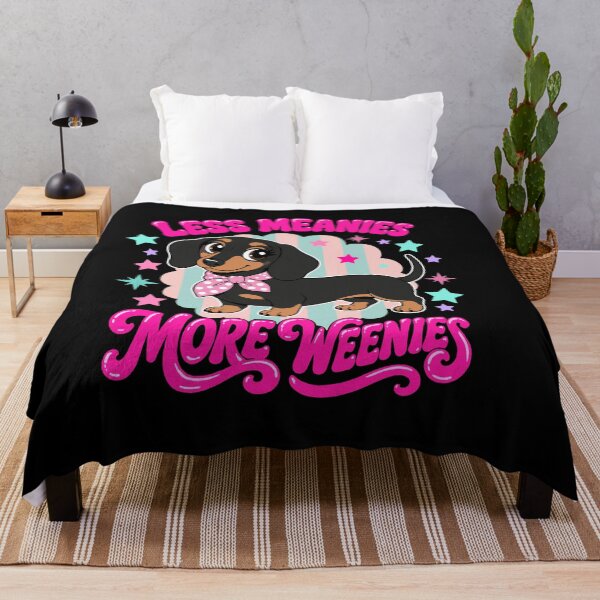 Item preview, Less Meanies More Weenies Funny Preppy Dachshund Dog designed and sold by FreshVibe Prints.