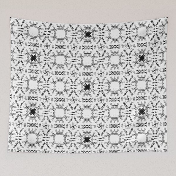 Item preview, black multiple line seamless pattern designed and sold by thesalynn.