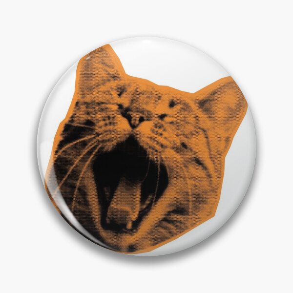 Item preview, Orange Pop Art Cat Yawn PNG | Vintage Magazine Cut-Out Collage Clipart for Scrapbooking, Fashion Design & Edgy Stickers designed and sold by meepmeep52.