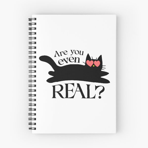 Item preview, Are You Even Real Black Cat in Love - Kawaii Romantic Phrase designed and sold by silviaarzamendia.