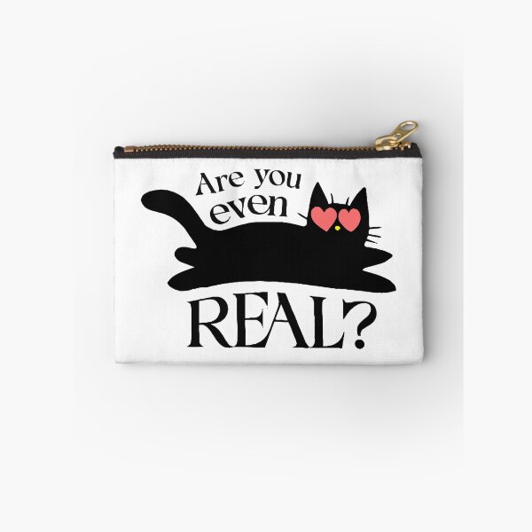 Item preview, Are You Even Real Black Cat in Love - Kawaii Romantic Phrase designed and sold by silviaarzamendia.