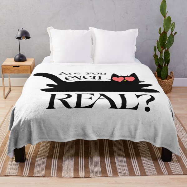 Item preview, Are You Even Real Black Cat in Love - Kawaii Romantic Phrase designed and sold by silviaarzamendia.