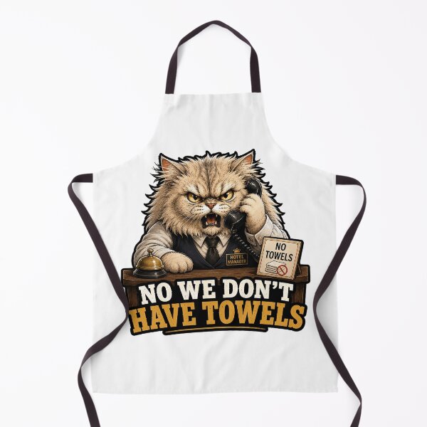 Item preview, Funny Hotel Staff Gift Angry Cat Hospitality Worker Humor designed and sold by Gentlestate.