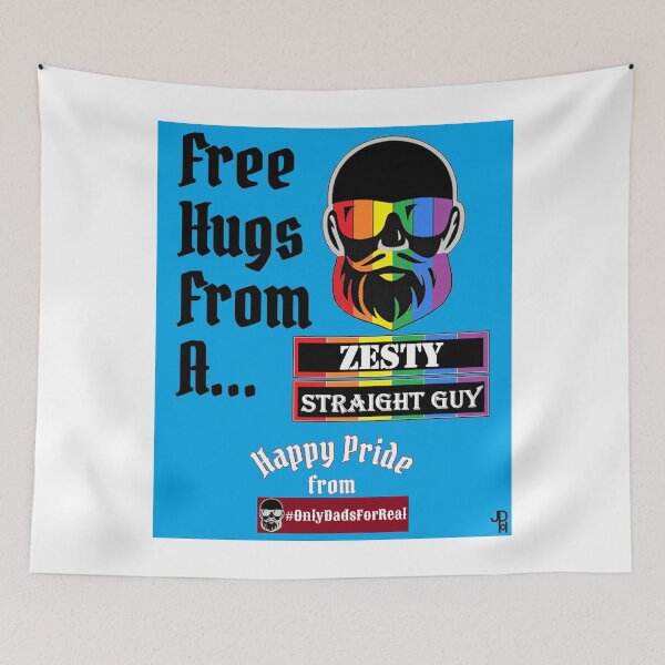 Item preview, Free Hugs Zesty Straight Guy (Blue) *More Colors Available in Collection designed and sold by OnlyDadsForReal.