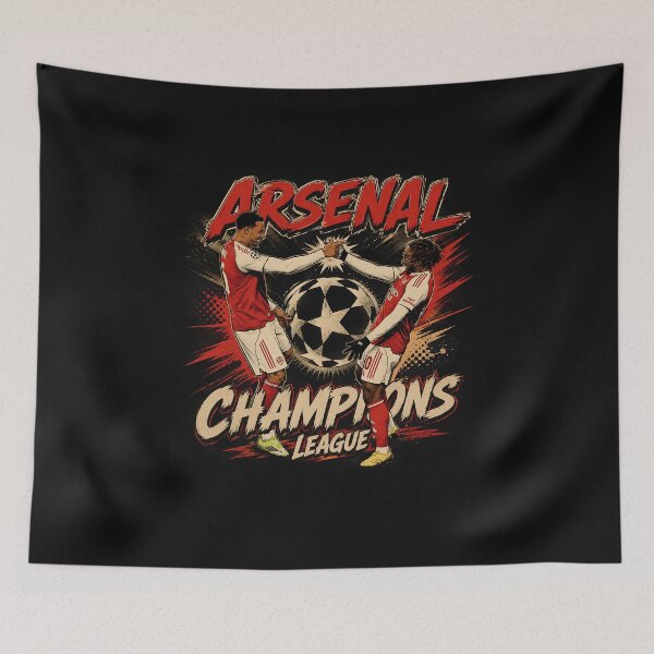 Item preview, Arsenal Champions League Retro Comic Tee | Vintage Football Streetwear Design designed and sold by crizzysketch.
