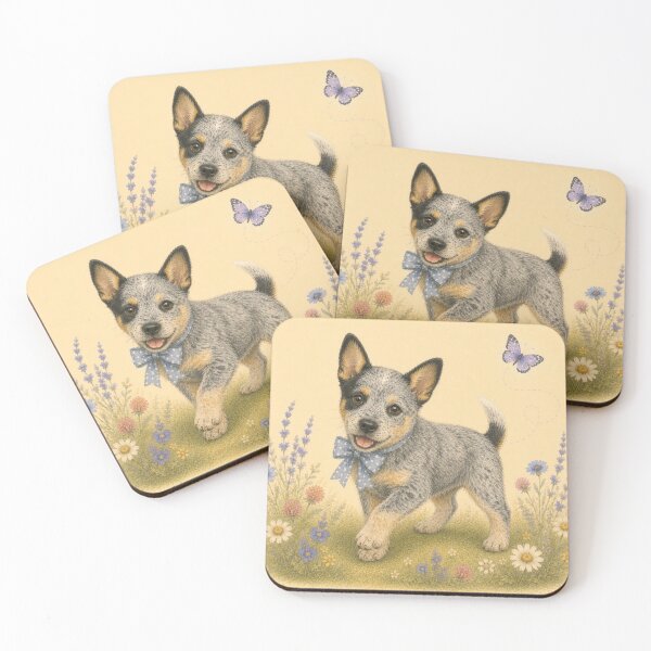 Item preview, Australian Cattle Puppy Dog Floral Baby Nursery Room designed and sold by DogGonePeople.