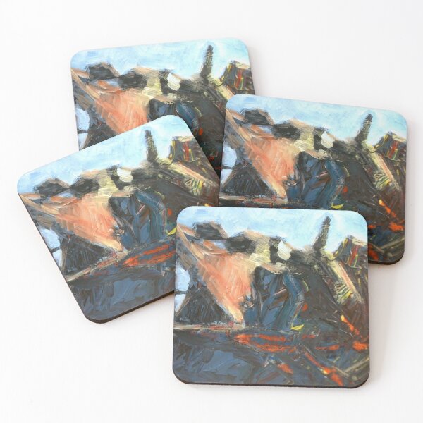 Item preview, In the old courtyard - abstract painting designed and sold by JerzyCzechon.