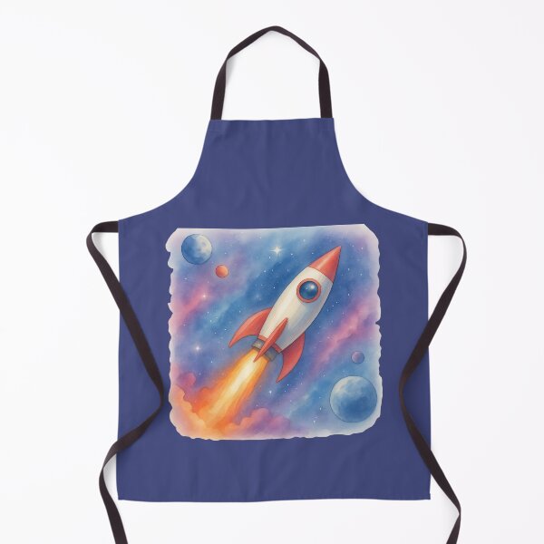 Item preview, Cute Space Rocket Watercolor Sticker | Pastel Galaxy Rocket Ship Aesthetic designed and sold by VariusDesigns.