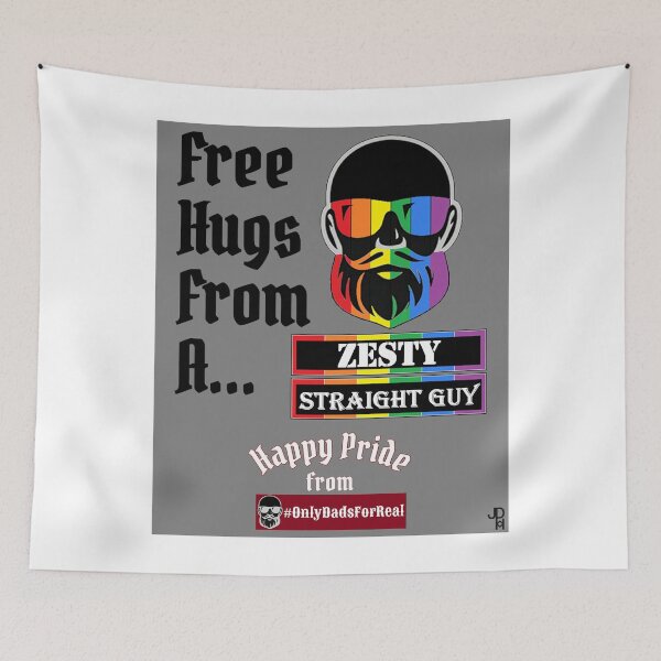 Item preview, Free Hugs Zesty Straight Guy (Gray) *More Colors Available in Collection designed and sold by OnlyDadsForReal.
