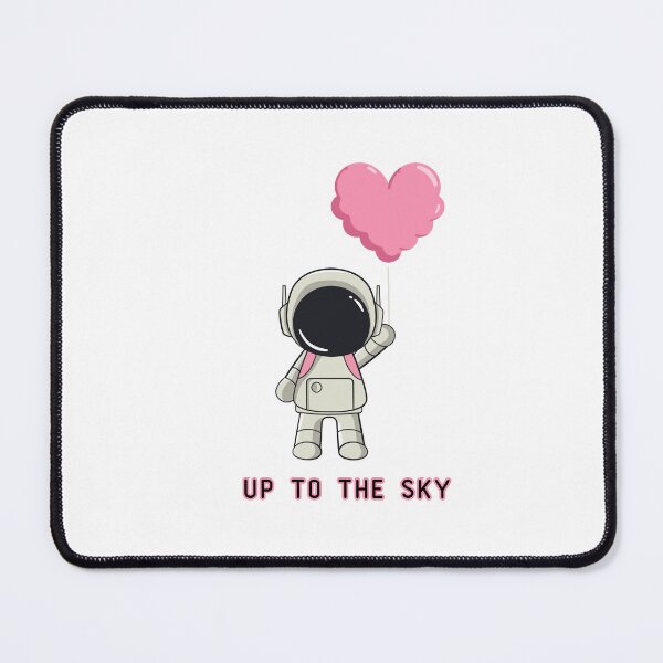Item preview, Cute Astronaut With Heart Balloon – Up To The Sky Aesthetic Space designed and sold by Terannart.