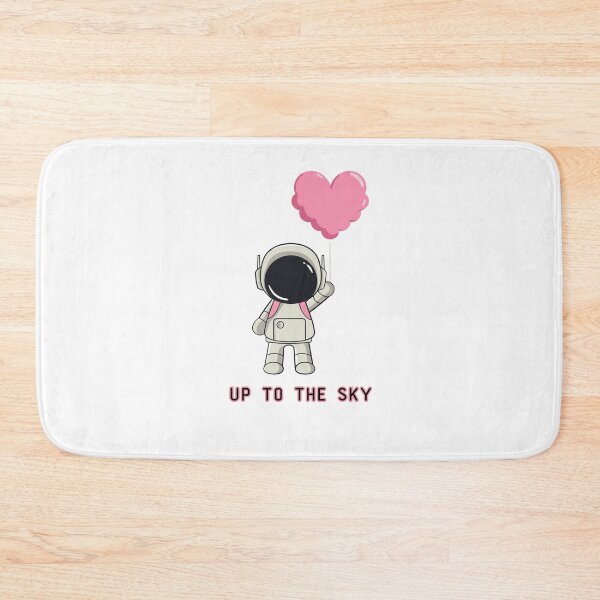 Item preview, Cute Astronaut With Heart Balloon – Up To The Sky Aesthetic Space designed and sold by Terannart.
