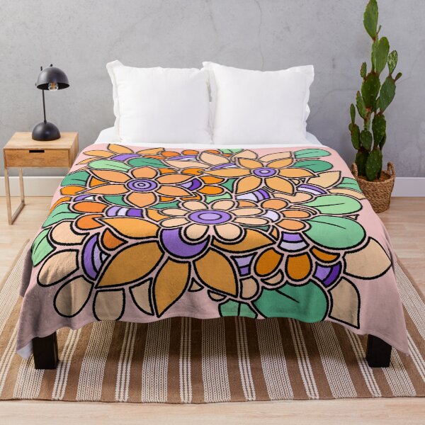 Item preview, Orange Purple Flower Art designed and sold by ubborn.