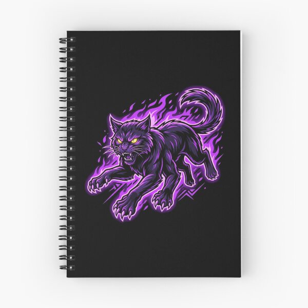 Item preview, Neon Cyberpunk Wampus Cat Tattoo Flash designed and sold by DuckOddity.