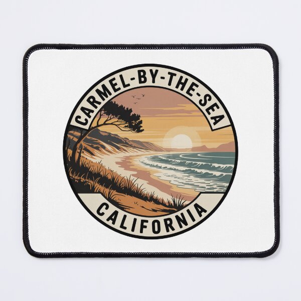 Item preview, Carmel Beach California: Vintage Beach Cliff Illustration designed and sold by CircinusStore.