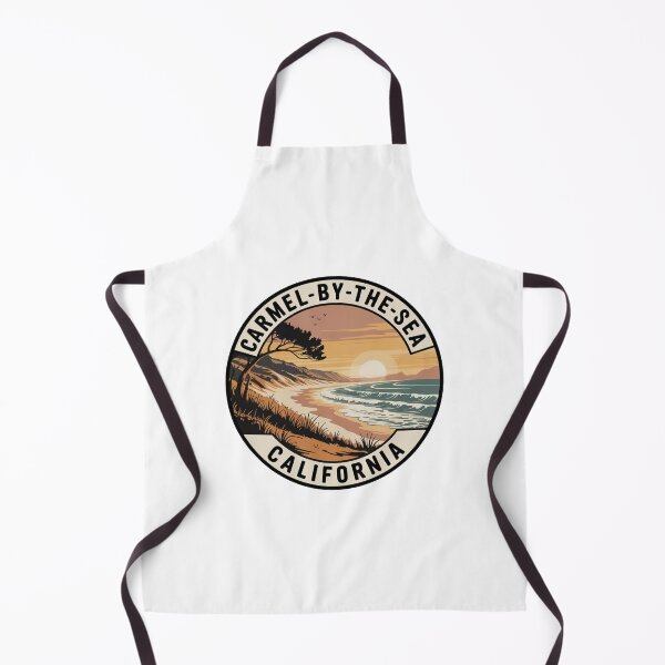 Item preview, Carmel Beach California: Vintage Beach Cliff Illustration designed and sold by CircinusStore.