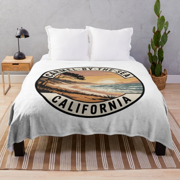 Item preview, Carmel Beach California: Vintage Beach Cliff Illustration designed and sold by CircinusStore.