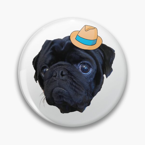 Item preview, Pug with hat designed and sold by Peace, Love & Pugs.