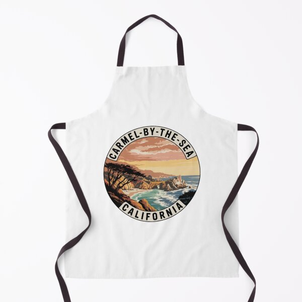 Item preview, Carmel Beach California: Vintage Beach Cliff Illustration designed and sold by CircinusStore.