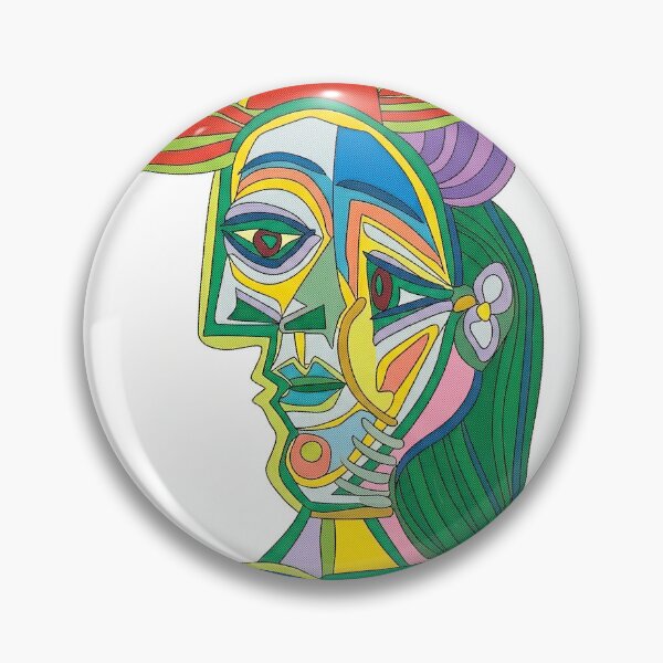 Item preview, Abstract Cubist Woman Portrait in Vibrant Neon Colors designed and sold by fredcomeaux8.