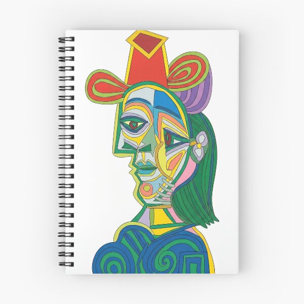 Item preview, Abstract Cubist Woman Portrait in Vibrant Neon Colors designed and sold by fredcomeaux8.