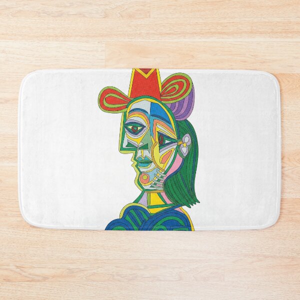 Item preview, Abstract Cubist Woman Portrait in Vibrant Neon Colors designed and sold by fredcomeaux8.
