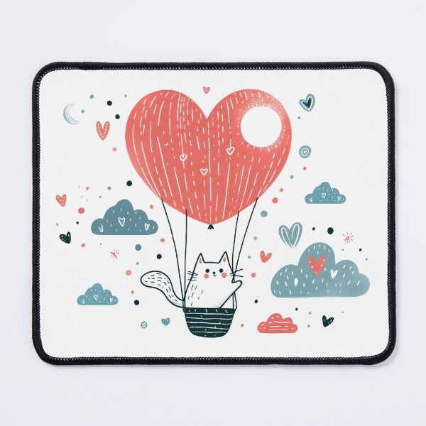 Item preview, Cat on a Hot Air Balloon designed and sold by NadyaMichaels.