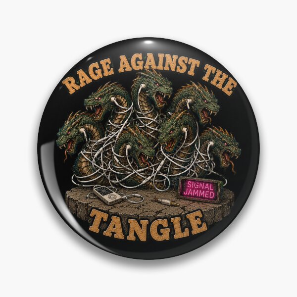 Item preview, Funny Hydra Earbuds Tangle Rage Against The Machine Retro designed and sold by Mythic Ink Studio.