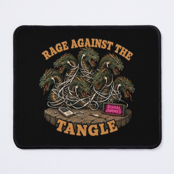 Item preview, Funny Hydra Earbuds Tangle Rage Against The Machine Retro designed and sold by Mythic Ink Studio.