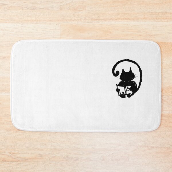 Item preview, Tiny Reading Cat - Cozy Black Cat Illustration designed and sold by Vesivariart.