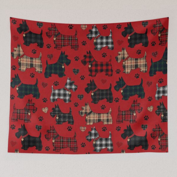 Item preview, Plaid Scottie Dog Pattern designed and sold by Wags & Tails.