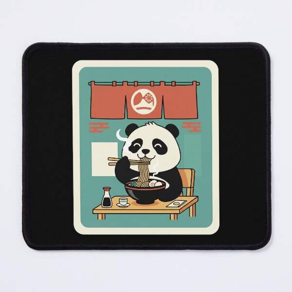 Item preview, Cute Panda Eating Ramen in Cozy Japanese Noodle Shop designed and sold by JordynLadukeg65.