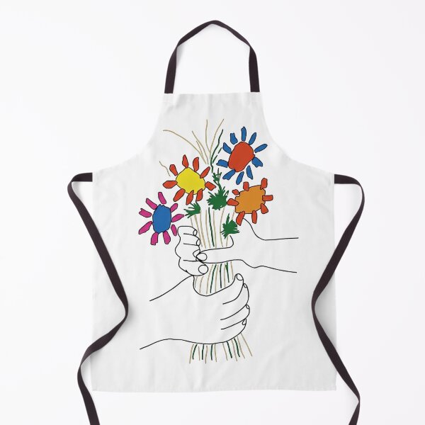 Item preview, Minimalist Hand Holding Flower Bouquet Vibrant Retro Line Art designed and sold by annejunker99.
