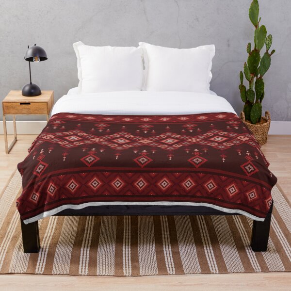 Item preview, Red Tribal Diamond Seamless Pattern designed and sold by PowerAntShop.