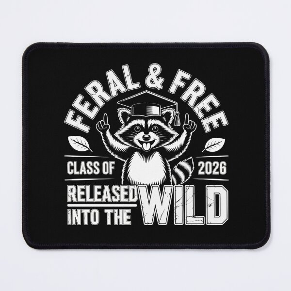 Item preview, Cute Feral and Free Class of 2026 Funny Raccoon Graduation designed and sold by ZACK ART.