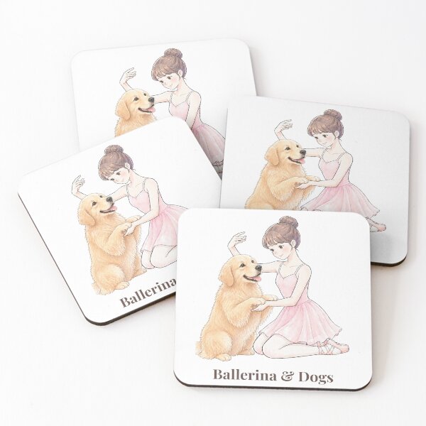 Item preview, Ballerina & Dogs — Ballerina with Golden Retriever /  Illustration designed and sold by ballerinadogs.