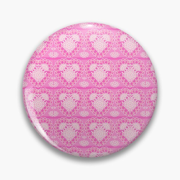 Item preview, Hot pink heart lace pattern designed and sold by madebyAnnie0.