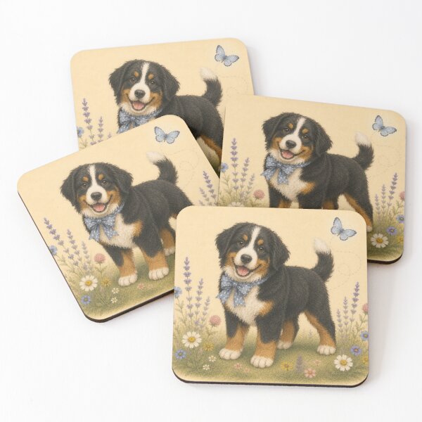 Item preview, Bernese Mountain Dog Puppy Floral Baby Nursery Room designed and sold by DogGonePeople.
