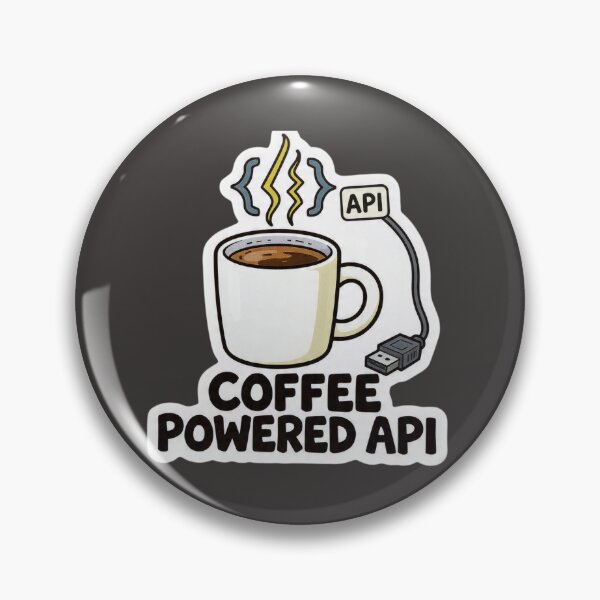 Item preview, Coffee Powered API Funny Programmer Caffeine Sticker designed and sold by islam gamal.