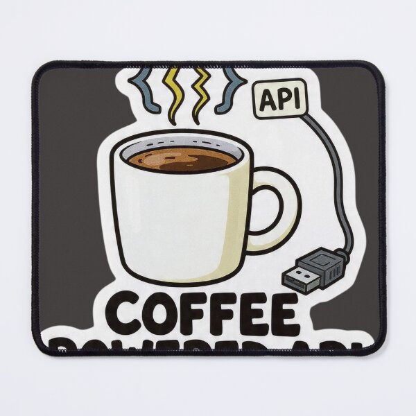 Item preview, Coffee Powered API Funny Programmer Caffeine Sticker designed and sold by islam gamal.