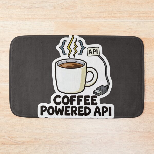 Item preview, Coffee Powered API Funny Programmer Caffeine Sticker designed and sold by islam gamal.