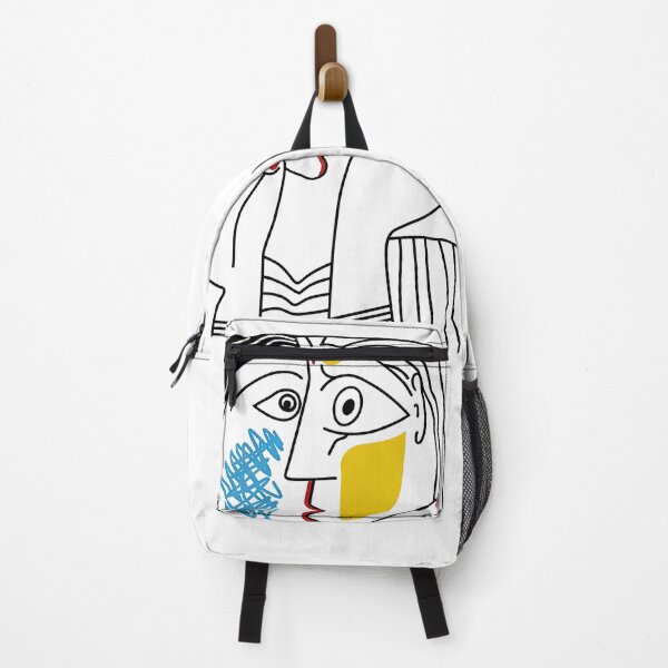 Item preview, Abstract Cubist Lovers Kiss Minimalist Line Art Face Portrait designed and sold by ulrichlehrer99.