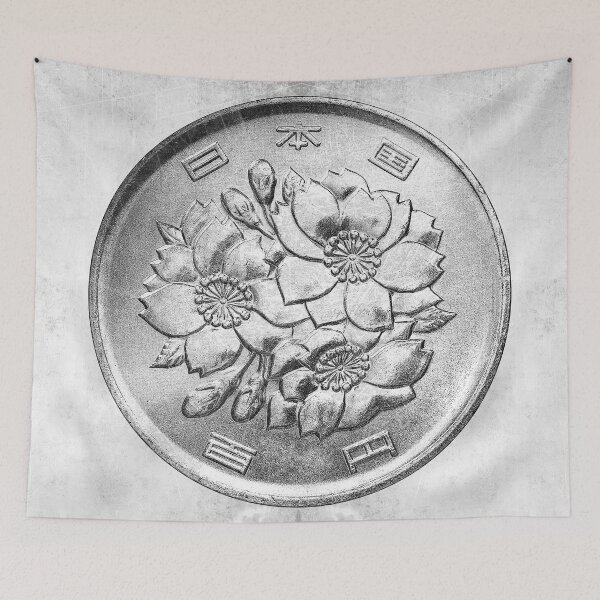 Item preview, Japanese 100 Yen Cherry Blossom Coin Dark Art designed and sold by Ghoul Enterprises.