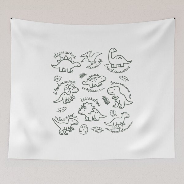 Item preview, Minimal Dinosaur Sketch Collection | Retro Dino Line Art designed and sold by Krasnovaovaova.