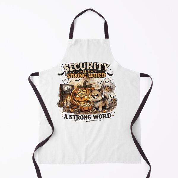 Item preview, Security Is A Strong Wor d Funny Halloween Dog Design designed and sold by MotylekAnia.